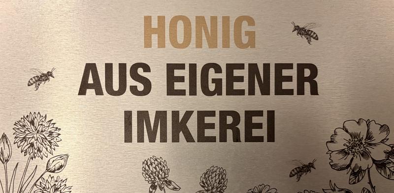Schild Honig aus eigener Imkere